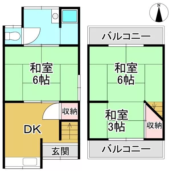 3DK 2-story building in 4-chome, Kitashinmachi, Matsubara City