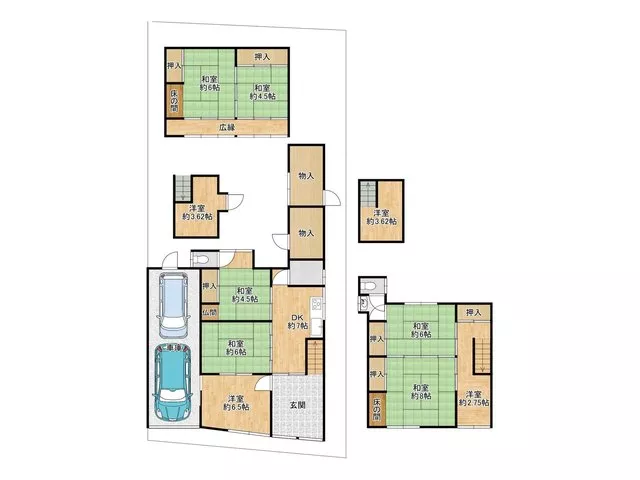 【4.5 million yen】7 minutes walk from Obitake Station! 7DK with courtyard and parking for 2 cars
