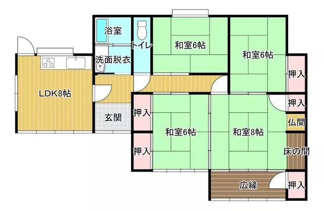 Arao City, Ushimizu (Minami-Arao Station) Single-story building 4DK