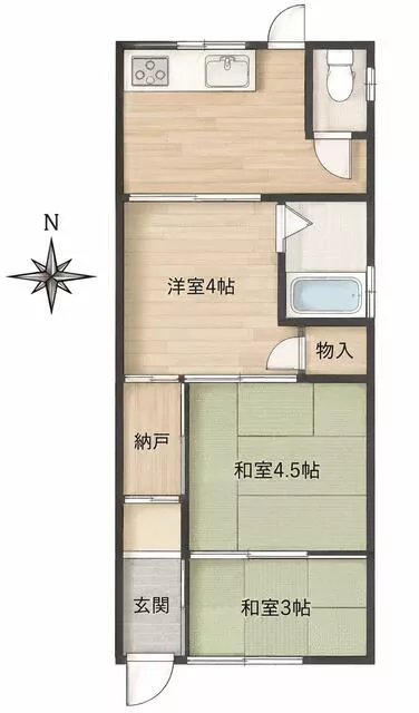 5-chome Higashijiriike, Nagata-ku, Kobe City (Karumo Station) Single-story building 3K