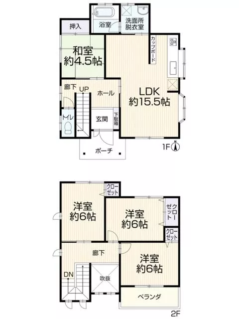 Kida District, Miki Town, Oaza Kamitakaoka (Hakusan Station), 2-story, 4LDK