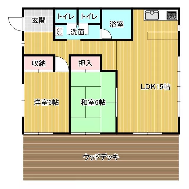 Nasu County, Nasu Town, Oaza Takaku Hei (Kuroiso Station), single-story building, 2LDK