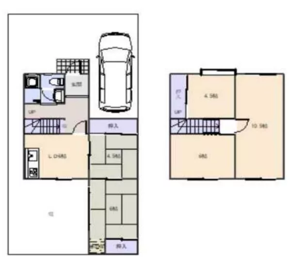 Kyoto City, Nishikyo Ward, Oeda Nishishinrin-cho 1-chome (Katsura Station), 2-story, 5DK