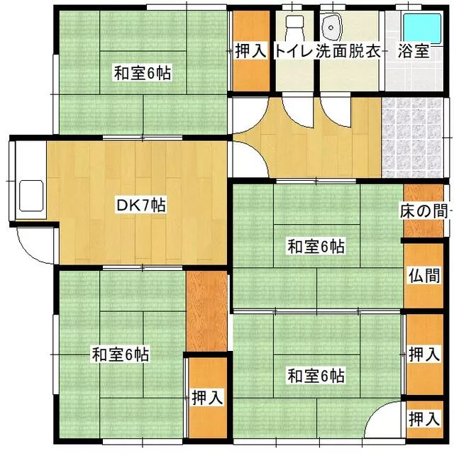 Yahatahigashi Ward, Kitakyushu City, Hobashira 2-chome (Yahata Station) 1-story 4DK