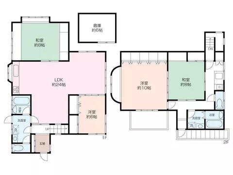 Large detached house with a total floor area of 152.34㎡