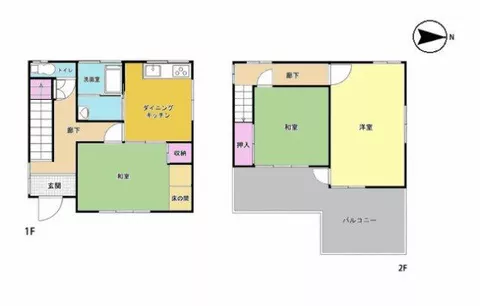 Kitakawachi District, Ina Town, Oaza Kobari Shinjuku (Uchijuku Station), 2-story, 3DK - Image 2