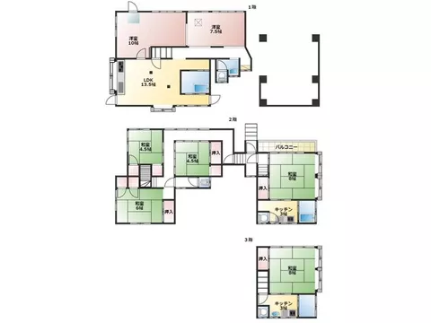 A property consisting of two buildings: a two-story residence and a three-story warehouse and residence set. - Image 3