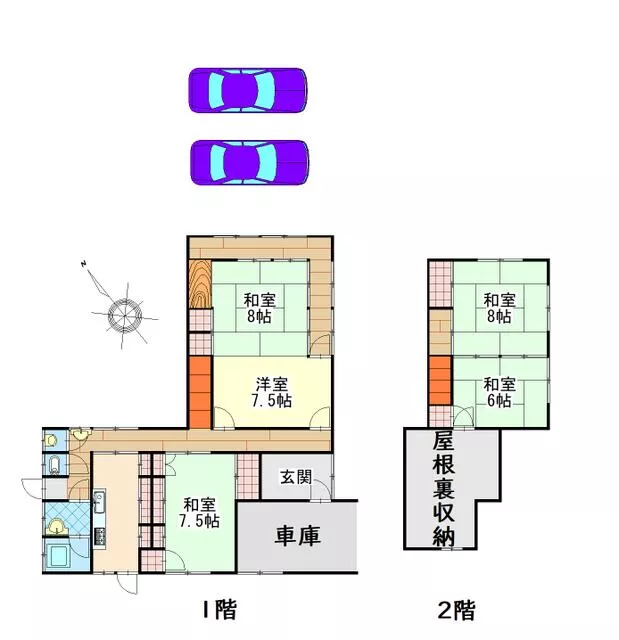 Yabu City, Oya Town Oya Market (Yabu Station) 2-story building 5LDK
