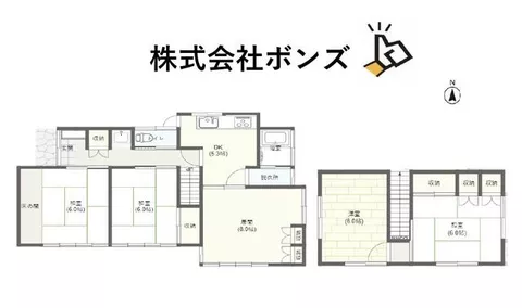 Takasaki City, Minami Gō Town Yahara (Gunma Sōsha Station) 2-story building 5DK