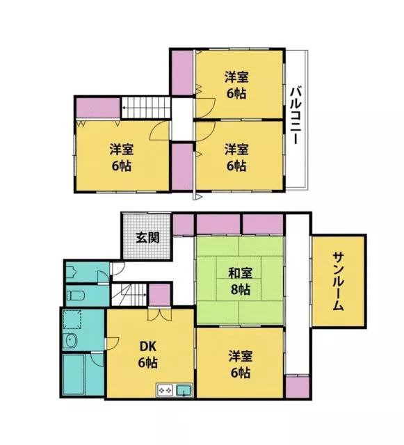 Yamashina Ward, Kyoto City, Kitahanayama Ominecho (Muryo Station), 2-story building, 5DK