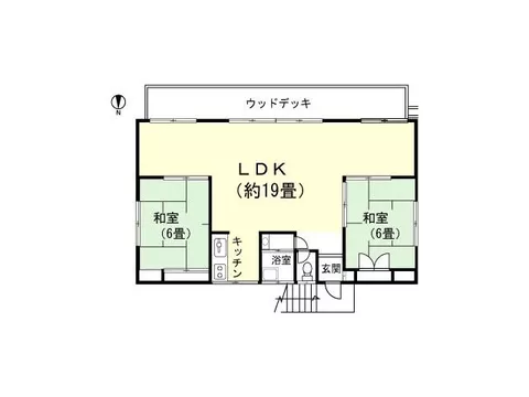 This is a single-story villa located in the Fujizakura Highland resort area.
