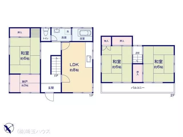 ■Quiet residential area■ Accessible by 2 train lines! A supermarket is just a 4-minute walk away, making for a good living environment.