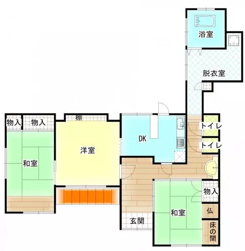 Yamada Town, Miyakonojo City (Higashi Takasaki Station) Single-story building 3DK