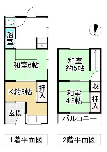 Dainizuka-cho 2-chome, Kita-ku, Sakai City (Kitahanada Station) 2-story building 3K