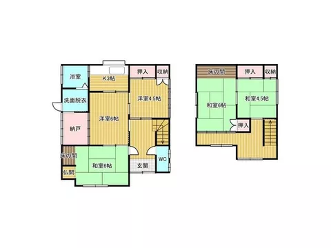 South-facing, two-story