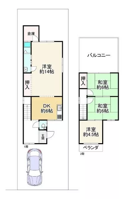 Funai County, Kyotamba Town, Shimoyama Ibado (Shimoyama Station) 2-story 4DK