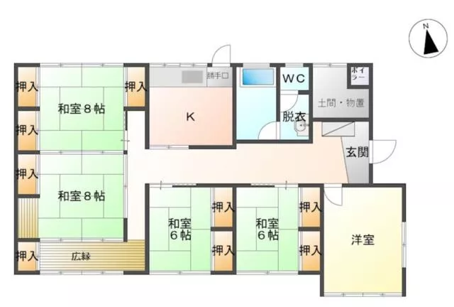 1-story building, 5DK in Nagano City, Kamimatsu 3-chome (Hongo Station)