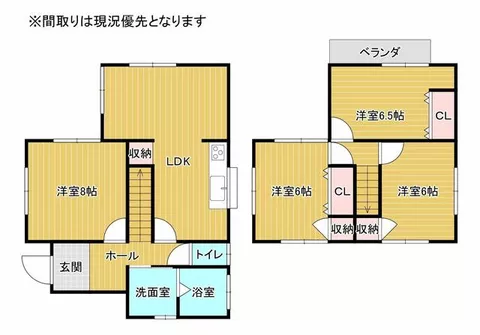 Kokuraminami Ward, Kitakyushu City, Kaminuki 3-chome (Shimosone Station) 2-story building 4LDK