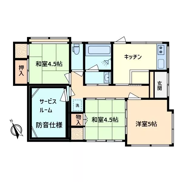 Kiryu City, Niizato-cho, Shinkawa (Higashi-Shinkawa Station) Single-story building 3SDK