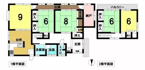 Mihama Town, Namu District, Oaza Shihara (Kojiyama Station) 2-story building 6K