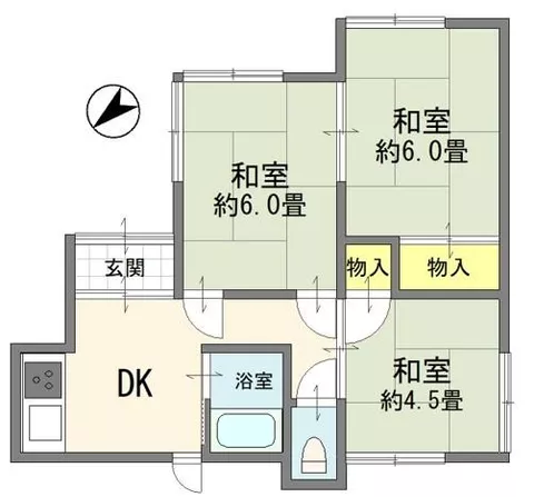 Okegawa City, Oaza Kurata (Ushijuku Station) Single-story building 3DK - Image 2