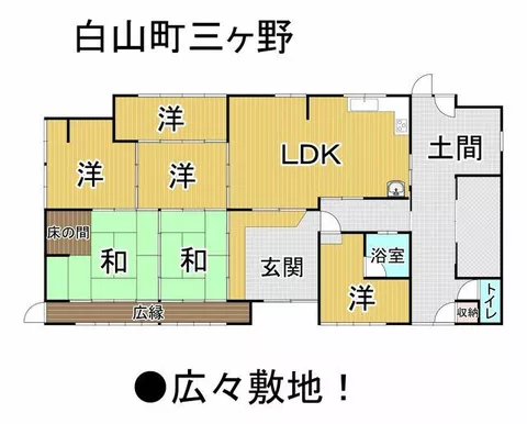Tsu City, Hayama Town, Mikageno (Omi Station), single-story building, 6LDK