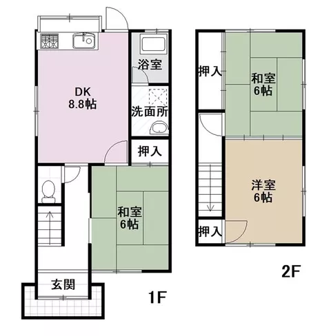 Etajima City, Etajima Town, Koyou 2-chome 2-story building 3DK