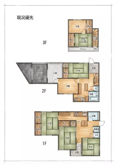 Sasebo City, Tahara Town (Hidarishi Station), 3-story building, 7DK