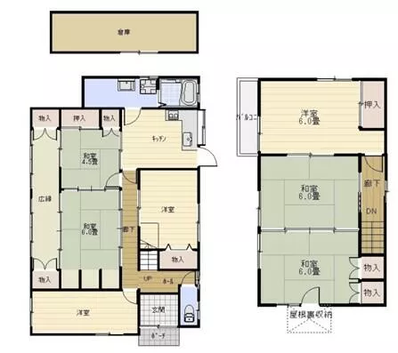 Maizuru City, Morimoto-cho (Higashi-Maizuru Station) 2-story building 7DK