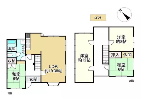 Otsu City, Oishi Higashi 4-chome (Ishiyama Station), 2-story, 4LDK