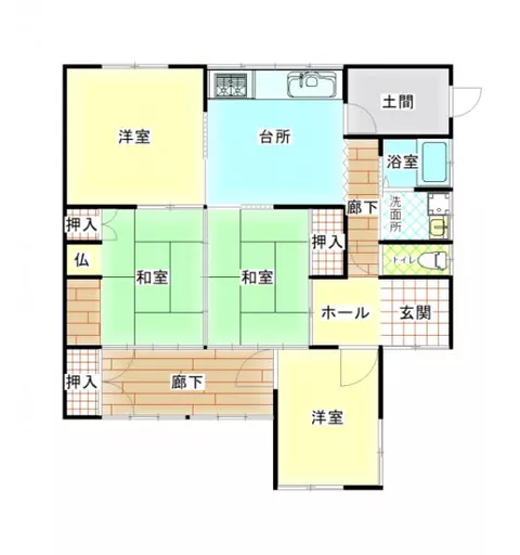 Toyojishi, Dojima Town (Nishitojo Station) Single-story building 4DK