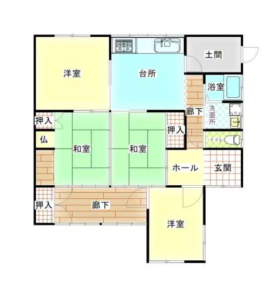 Toyojishi, Dojima Town (Nishitojo Station) Single-story building 4DK