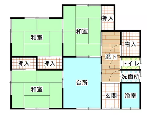 Nagai City, Tai-machi (Minami-Nagai Station), 2-story, 6DK