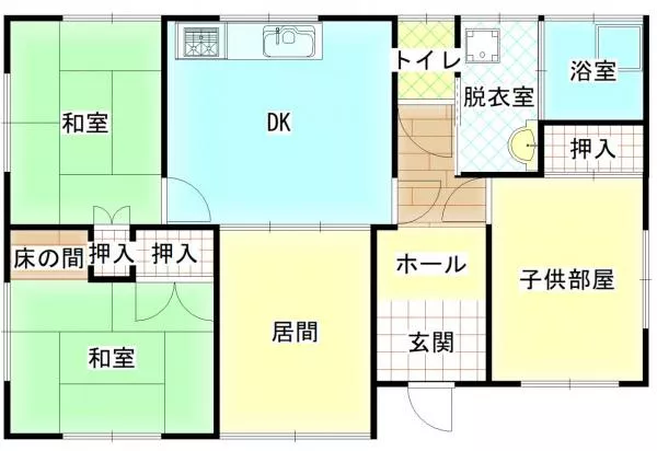 Mitaka Town, Kitamorokata District, Oaza Tateike (Mochihara Station) Single-story building 4DK