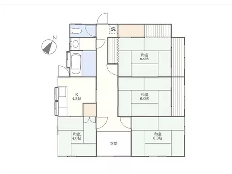 A single-story house just a 1-minute walk from the Nishitakaura bus stop!