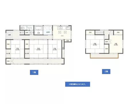 In the popular Moritomo area, this 5DK property allows parking for 3 cars, all rooms face south, and there is a garden with a storage shed.