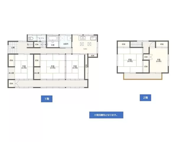 In the popular Moritomo area, this 5DK property allows parking for 3 cars, all rooms face south, and there is a garden with a storage shed.