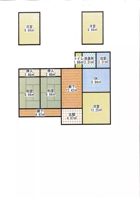 Hitachiomiya City, Morikane (Shimokogawa Station) Single-story building 4LDK