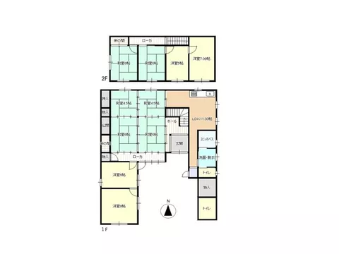 This is a used house with a spacious layout of 10LDK. Partially renovated in 2019.