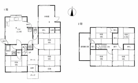 Shinshiro City, Fukukawa Aza Tsukajima (Hon Nagashino Station) 2-story 7DK