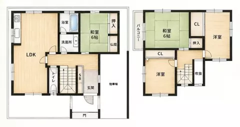 Yamato-Koriyama City, Nukatabe Kitamachi (Hirabata Station) 2-story 4LDK