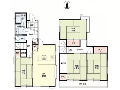All rooms over 6 tatami mats! Good surrounding environment♪ Many commercial facilities convenient for shopping♪ - Image 2