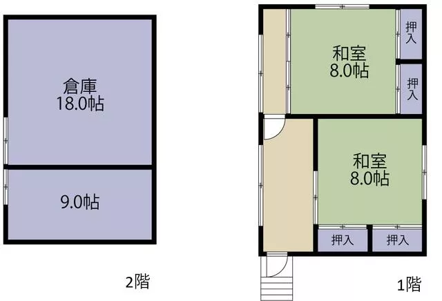 Tamura City, Takine-machi, Sugaya, Aza Tateishi (Sugaya Station) Single-story building 9K