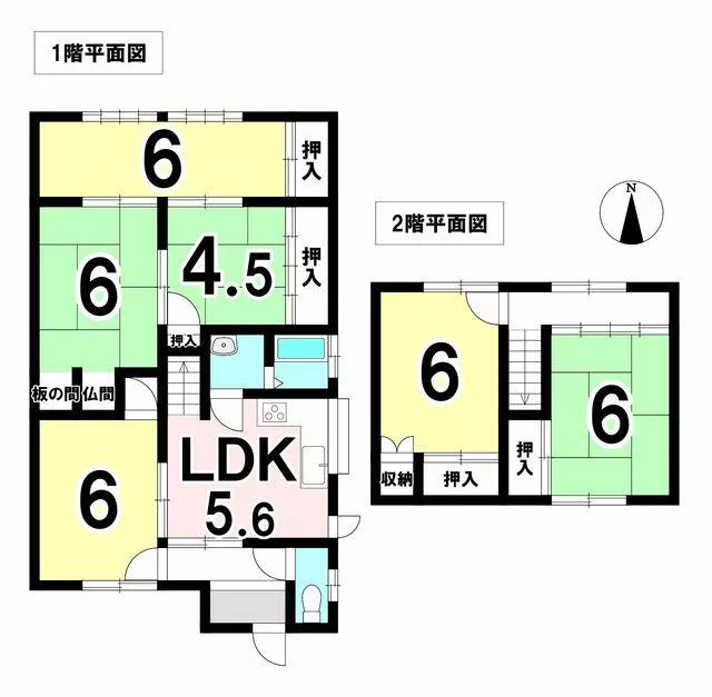 Kakamigahara City, Sohara Mikakino Town (Rokkenguchi Station) 2-story 5DK