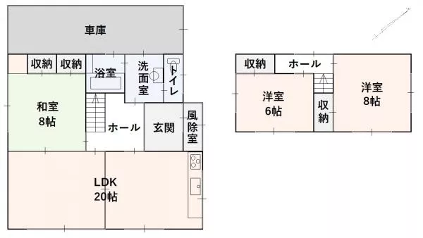 Aomori City, Oaza Nonai, Azakikukawa (Nonai Station) 2-story building 3LDK