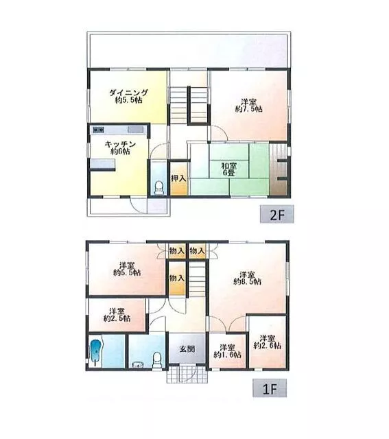 Kisarazu City, Chayano (Shimogori Station) 2-story building 7DK