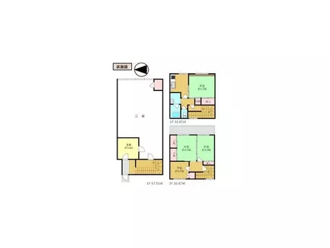 ■1st floor store, 2nd and 3rd floor residence■Nearby supermarket, convenience store, and drugstore available