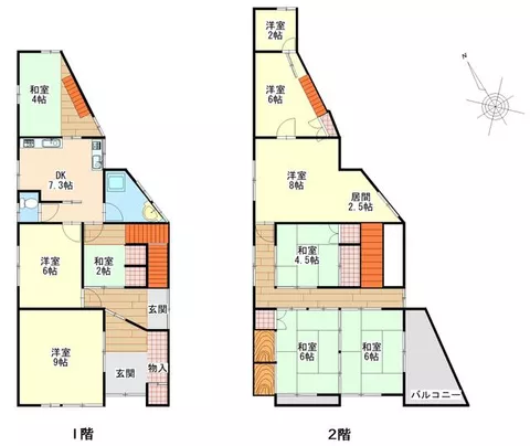 Toyohama, Minamichita-cho, Chita-gun, 8DK, 2-story building (Utsumi Station) 2,800,000 yen
