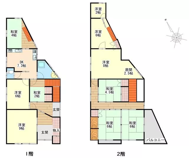 Toyohama, Minamichita-cho, Chita-gun, 8DK, 2-story building (Utsumi Station) 2,800,000 yen