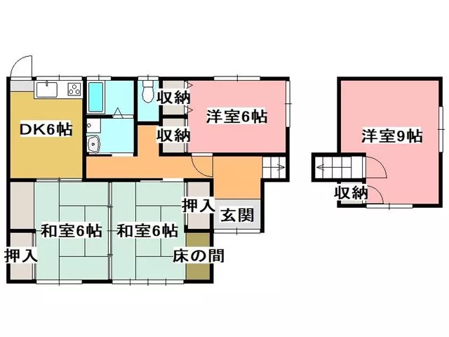 Parking for 2 cars available, lush residential area, flat land.